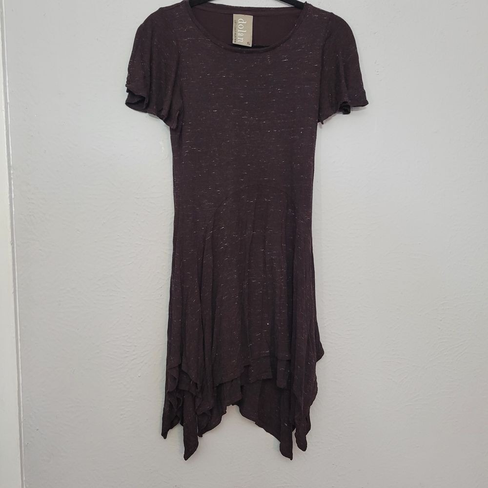Y2K Anthropologie Dolan‎ Melani Mini Dress XS Plum Asymmetric